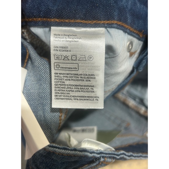 H&M High Waisted Flare‎ Jeans Blue Denim Women's Size 2 - Picture 6 of 8